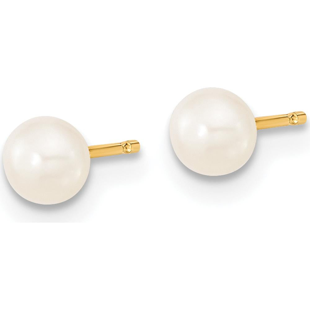14K Yellow Gold Freshwater Cultured Pearl Set with 5" Bracelet, Pendant Necklace, and Post Earrings by Oro Pregiato