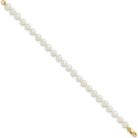 14K Yellow Gold Freshwater Cultured Pearl Set with 5" Bracelet, Pendant Necklace, and Post Earrings by Oro Pregiato