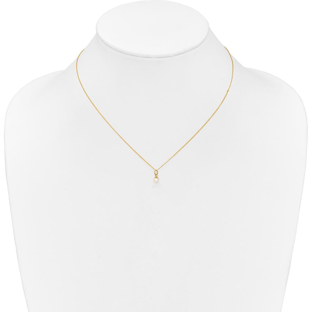 14K Yellow Gold Freshwater Pearl Necklace, Earrings & Bracelet Set for Girls - Polished Finish by Madi K