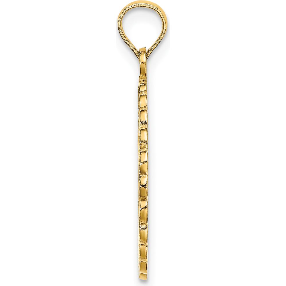 14K Yellow Gold Gatlinburg Tennessee Trolley Charm Pendant by Oro Pregiato