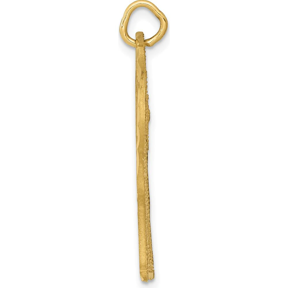 14K Yellow Gold Giraffe Charm with Diamond-Cut Details - 29mm by Oro Pregiato