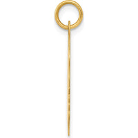 14K Yellow Gold Girl Head Charm with Laser Design - Engravable Personalized Pendant by Oro Pregiato