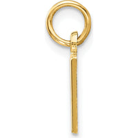 14K Yellow Gold God Bless America Flag Charm - Polished & Textured Design by Oro Pregiato