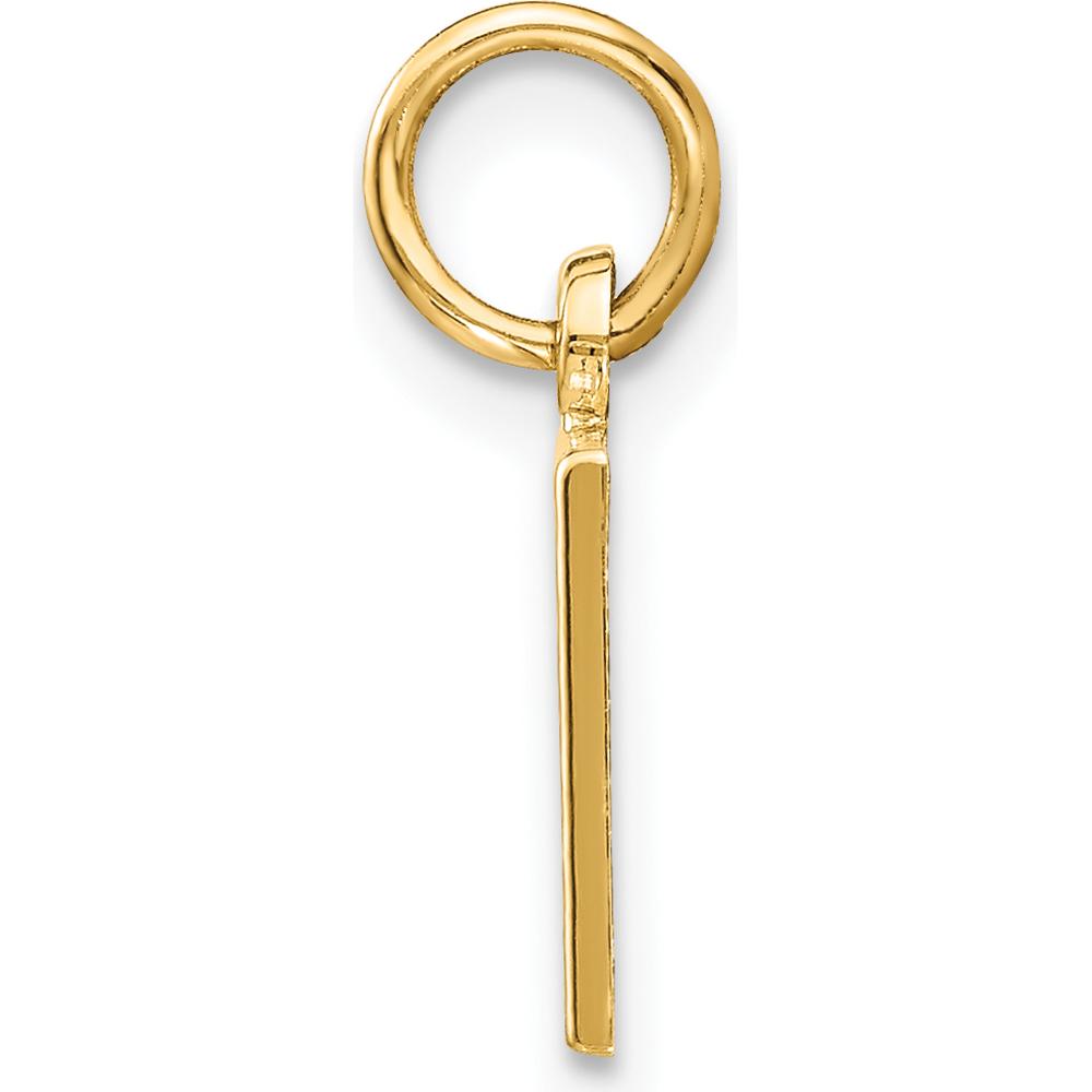 14K Yellow Gold God Bless America Flag Charm - Polished & Textured Design by Oro Pregiato