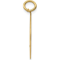 14K Yellow Gold Golden Retriever Engravable 20mm Disc Pendant Charm by Oro Pregiato