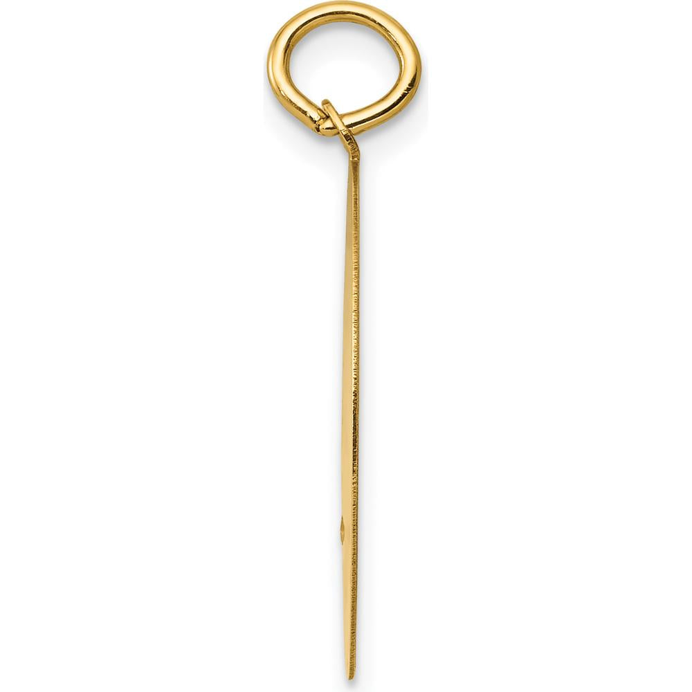 14K Yellow Gold Golden Retriever Engravable 20mm Disc Pendant Charm by Oro Pregiato