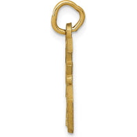 14K Yellow Gold Good Luck Symbol Charm - 20mm Length by Oro Pregiato