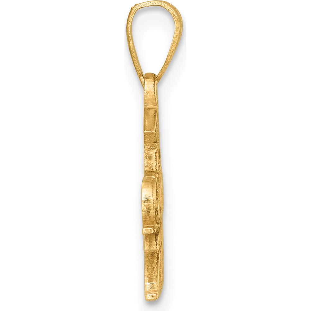 14K Yellow Gold "Graduate 2025" Under Cap Charm with Polished Finish by Oro Pregiato