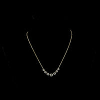 14K Yellow Gold Graduated Diamond Necklace with 7 Prong Set Round Brilliant Cut Lab Diamonds - 2.66 Carats Total Diamond Weight - Covaloro Fine Jewelry