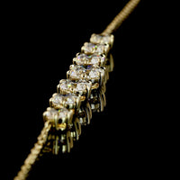 14K Yellow Gold Graduated Diamond Necklace with 7 Prong Set Round Brilliant Cut Lab Diamonds - 2.66 Carats Total Diamond Weight - Covaloro Fine Jewelry