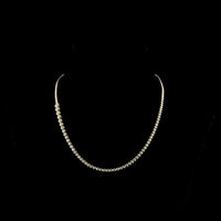 14K Yellow Gold Graduated Riviera Necklace with 133 Bezel-Set Round Lab Diamonds - 5.53 Total Carat Weight, E-F Color VS2 Clarity - Covaloro Fine Jewelry
