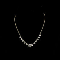 14K Yellow Gold Graduated Round Lab Diamond Necklace with 2.02 Carats Center Stone and Bezel-Prong Mixed Setting - 7.09 Carats Total Diamond Weight - Covaloro Fine Jewelry