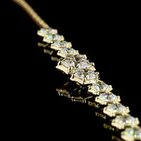 14K Yellow Gold Graduated Round Lab Diamond Necklace with 2.02 Carats Center Stone and Bezel-Prong Mixed Setting - 7.09 Carats Total Diamond Weight - Covaloro Fine Jewelry