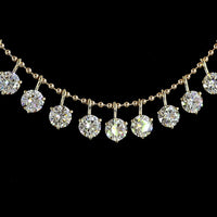 14K Yellow Gold Graduated Round Lab Diamond Special Necklace with Prong Set E-F VS1 Diamonds - 10.03 Total Carat Weight - Covaloro Fine Jewelry
