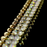 14K Yellow Gold Graduated Round Lab Diamond Special Necklace with Prong Set E-F VS1 Diamonds - 10.03 Total Carat Weight - Covaloro Fine Jewelry
