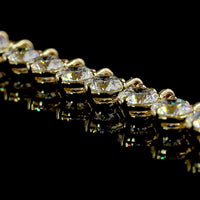 14K Yellow Gold Graduated Round Lab Diamond Special Necklace with Prong Set E-F VS1 Diamonds - 10.03 Total Carat Weight - Covaloro Fine Jewelry
