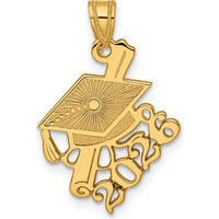 14K Yellow Gold Graduation Cap and Slanted Diploma 2026 Charm by Oro Pregiato