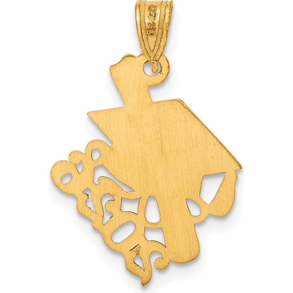 14K Yellow Gold Graduation Cap and Slanted Diploma 2026 Charm by Oro Pregiato