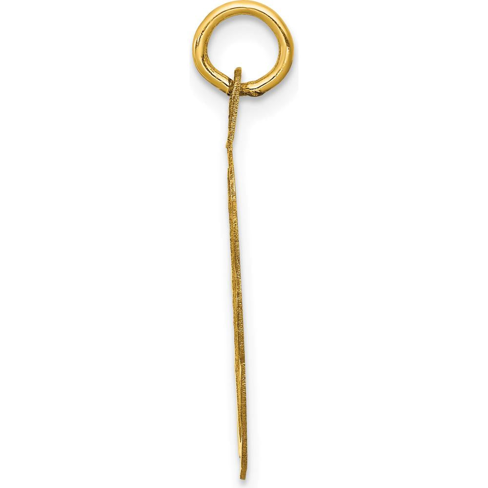 14K Yellow Gold Graduation Day Engravable Disc Charm - 20mm by Oro Pregiato