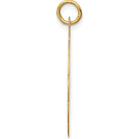 14K Yellow Gold Graduation Day Engravable Scalloped Disc Pendant by Oro Pregiato
