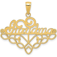 14K Yellow Gold Grandma Birthstone Charm Holder Pendant - Customizable for Personalization by Oro Pregiato