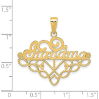 14K Yellow Gold Grandma Birthstone Charm Holder Pendant - Customizable for Personalization by Oro Pregiato