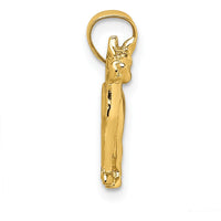 14K Yellow Gold Great Dane Dog Charm Pendant - Polished Finish by Oro Pregiato