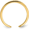 14K Yellow Gold Greek Key Toe Ring with Polished Finish by 0