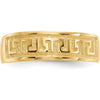 14K Yellow Gold Greek Key Toe Ring with Polished Finish by 0