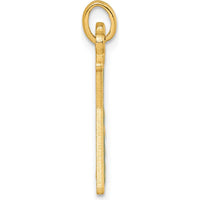 14K Yellow Gold Green Enamel Erlenmeyer Flask Themed Pendant - Polished Finish by Oro Pregiato