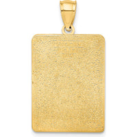 14K Yellow Gold Green Enamel MILE 0 Key West Charm Pendant - 28.7mm Length by Oro Pregiato