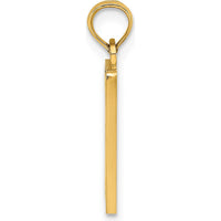 14K Yellow Gold Green Enamel MILE 0 Key West Charm with Textured Back - 19.25mm Length by Oro Pregiato