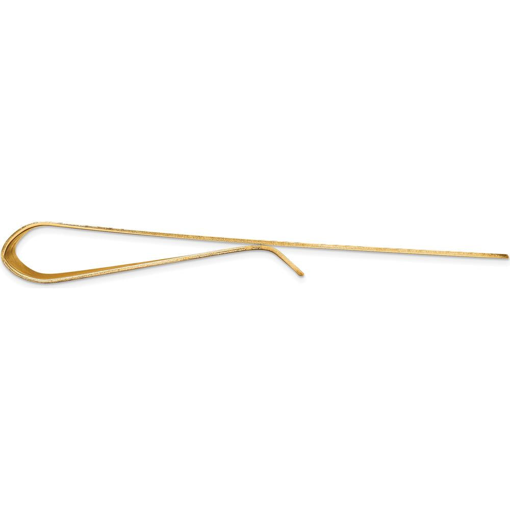 14K Yellow Gold Grooved and Polished Men's Money Clip by Oro Pregiato