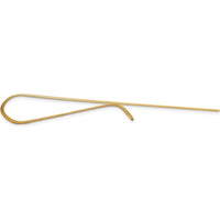 14K Yellow Gold Grooved Engravable Tie Bar - 50mm Length by Oro Pregiato