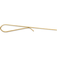 14K Yellow Gold Grooved Engravable Tie Bar - 50mm x 8mm Polished Solid Gold by Oro Pregiato