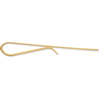 14K Yellow Gold Grooved Engravable Tie Bar for Men - Personalized Luxury Accessory by Oro Pregiato