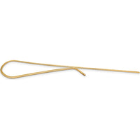 14K Yellow Gold Grooved Engravable Tie Bar - Polished Solid Gold Men's Accessory by Oro Pregiato