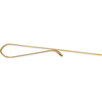 14K Yellow Gold Grooved Engravable Tie Bar with Polished Finish - 50mm x 8mm by Oro Pregiato