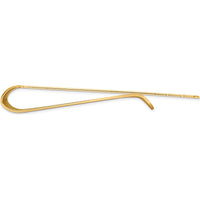 14K Yellow Gold Grooved Polished Money Clip - Engravable Solid Men's Accessory by Oro Pregiato