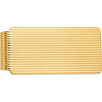 14K Yellow Gold Grooved Polished Money Clip - Solid Fine Jewelry Accessory by Oro Pregiato