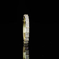 14K Yellow Gold Half Eternity Band Ring with East-West Set Radiant Cut Lab Diamonds - 1.22 Carat Total Diamond Weight - Covaloro Fine Jewelry