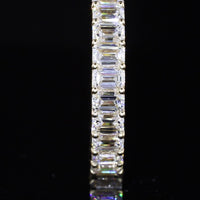 14K Yellow Gold Half Eternity Band with 17 Emerald Cut Lab Diamonds - 1.87 Carats Total Diamond Weight, E-F Color, VS1 Clarity - Covaloro Fine Jewelry