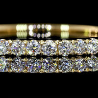 14K Yellow Gold Half Eternity Band with 19 Round Brilliant Cut Lab Diamonds - 0.31 Total Carat Weight, E-F Color VS Clarity - Covaloro Fine Jewelry