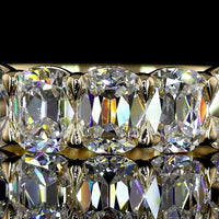 14K Yellow Gold Half Eternity Band with 9 Antique Cushion Cut Lab Diamonds - 3.36 Carats Total Diamond Weight - Covaloro Fine Jewelry