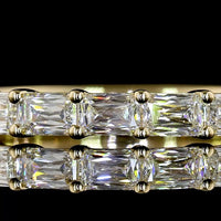 14K Yellow Gold Half Eternity Band with 9 East-West Set Radiant Cut Lab Diamonds - 0.89 Carat Total Weight - Covaloro Fine Jewelry