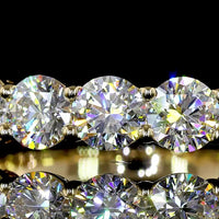 14K Yellow Gold Half Eternity Band with 9 Round Brilliant Cut Lab-Grown Diamonds - 1.69 Carat Total Diamond Weight - Covaloro Fine Jewelry