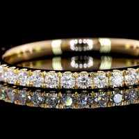14K Yellow Gold Half Eternity Band with Micro Pavé Set Round Lab Diamonds - 0.68 Carat Total Diamond Weight, E-F Color VS2 Clarity - Covaloro Fine Jewelry