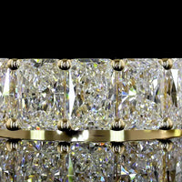 14K Yellow Gold Half Eternity Band with North-South Radiant Cut Lab Diamonds - 2.02 Carat Total Weight, E-F Color, VS1 Clarity - Covaloro Fine Jewelry