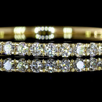14K Yellow Gold Half Eternity Band with Pave-Set Round Lab Diamonds - 0.25 Carats Total Diamond Weight - Covaloro Fine Jewelry