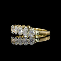 14K Yellow Gold Half Eternity Band with Prong-Set Oval Cut Lab Diamonds - 1.44 Carat Total Weight, E-F Color VS Clarity - Covaloro Fine Jewelry